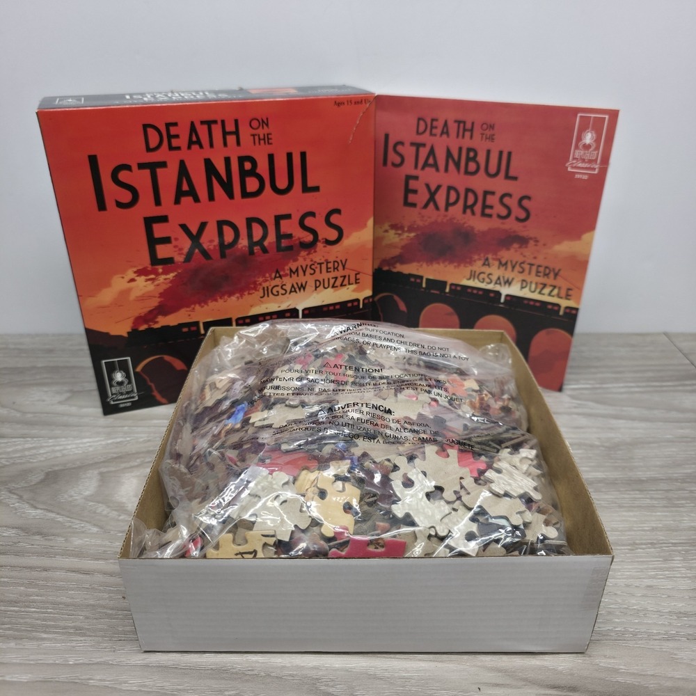 BePuzzled "THE ORIENT EXPRESS" 1000 Pc Mystery Puzzle 23"x 29" NOB Sealed In Bag